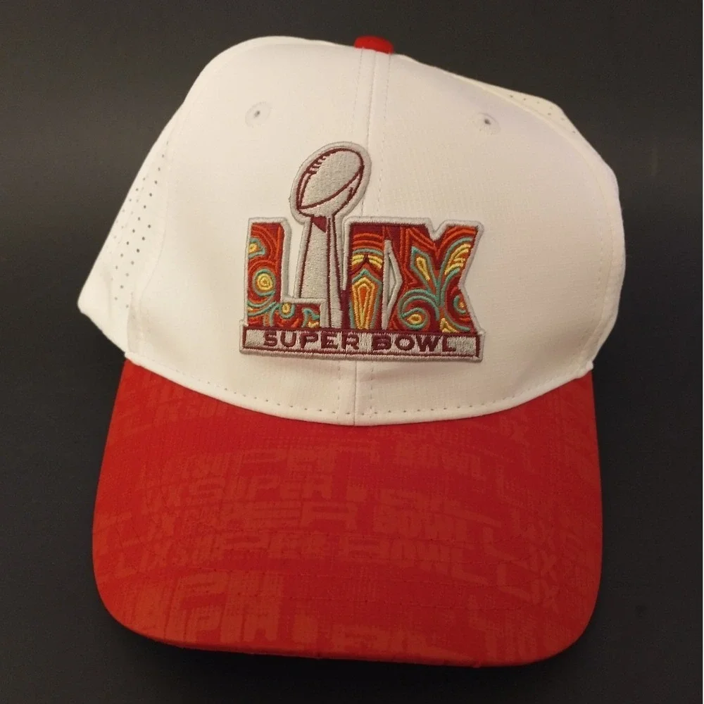Super Bowl LIX NFL Snapback Cap Hat New Orleans FOX Sports 2025 White Red